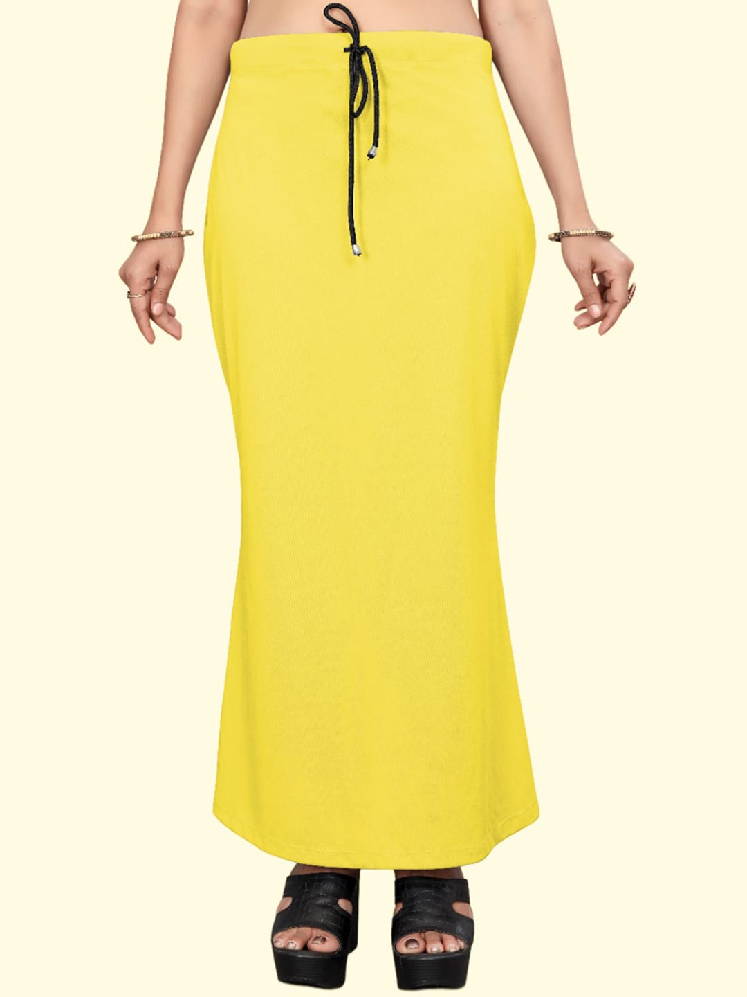 

Leeza Store Skin-Friendly Stretchable Saree Shapewear, Yellow