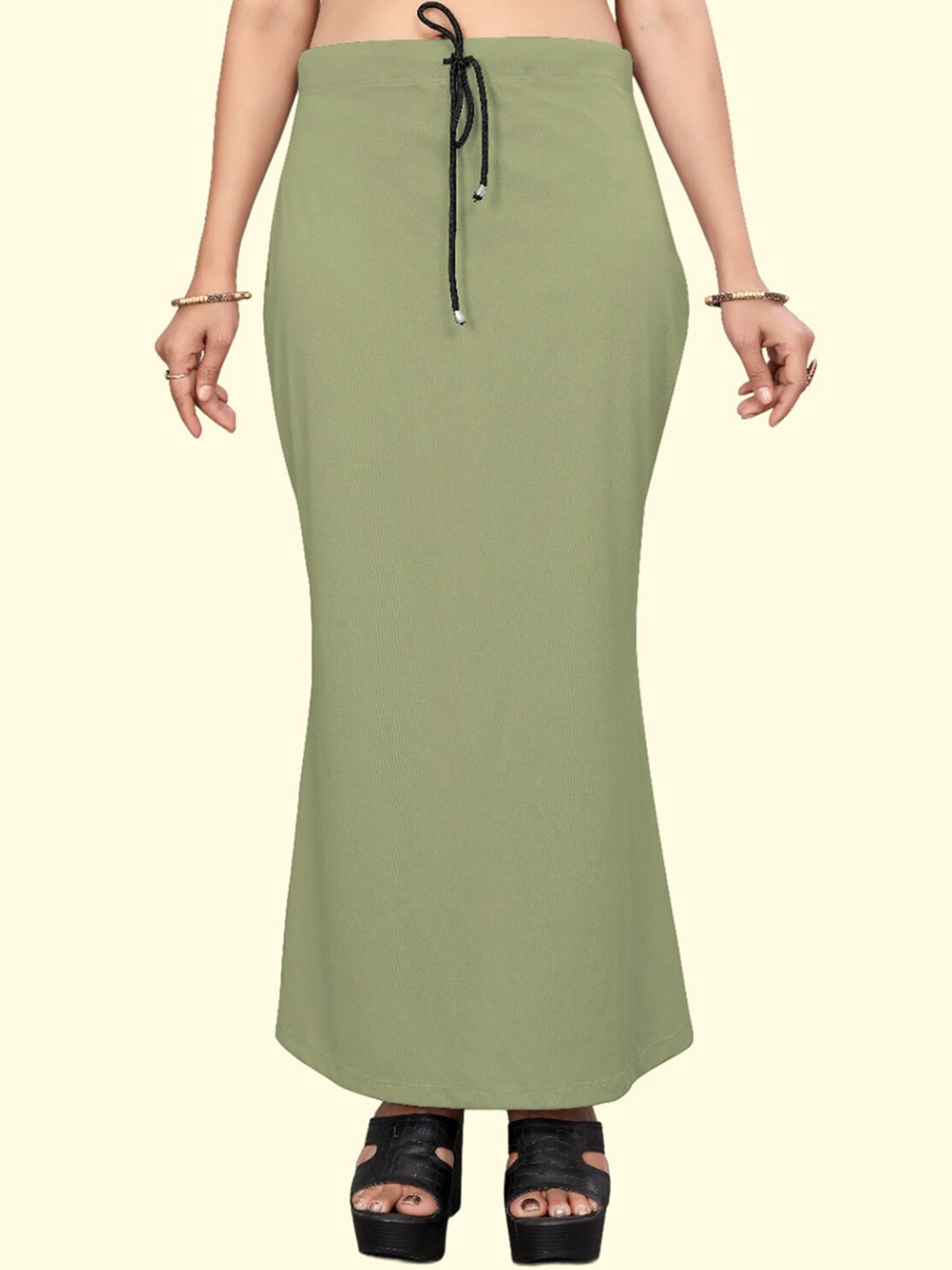 

Leeza Store Skin-Friendly Stretchable Saree Shapewear, Green