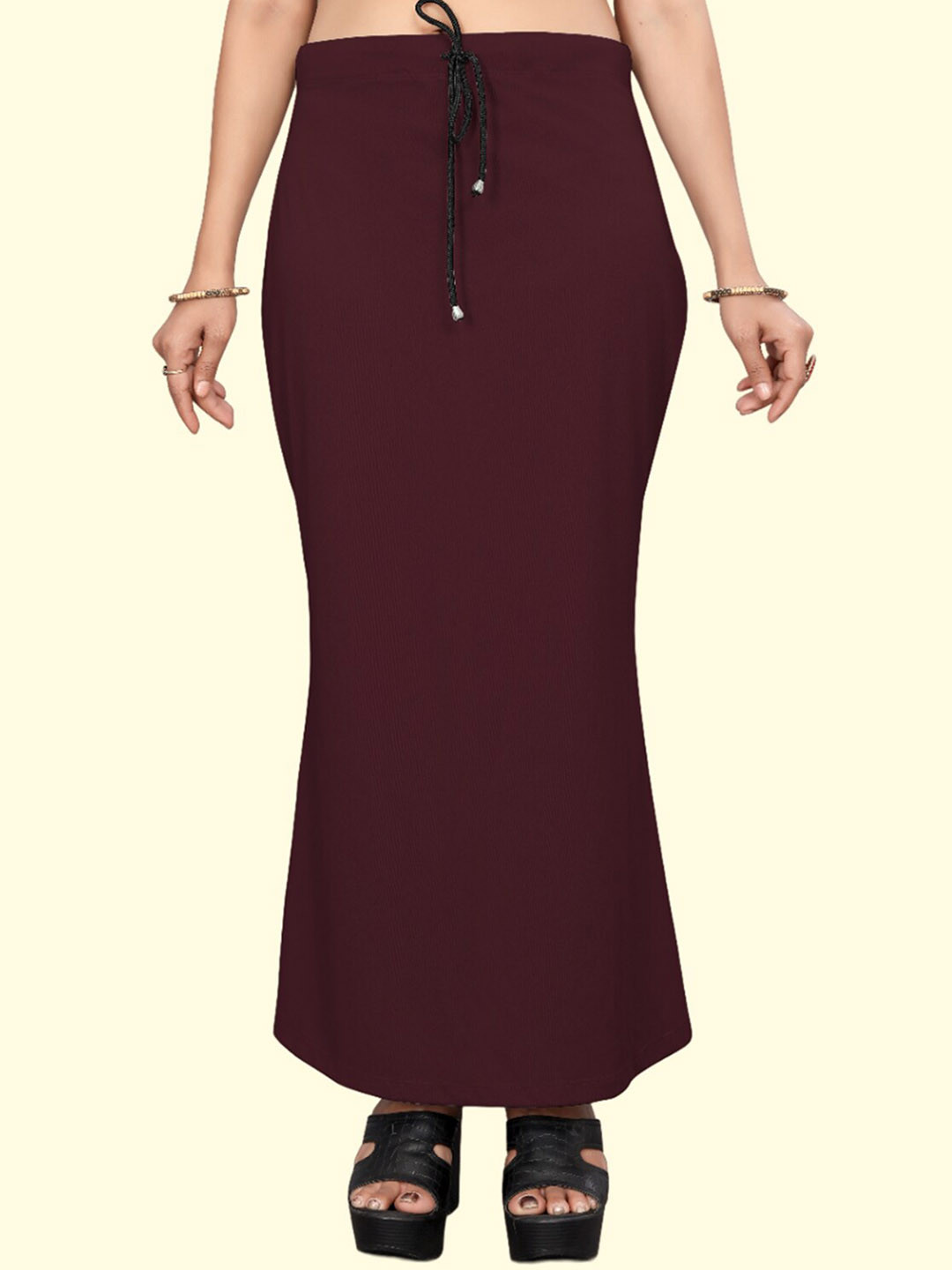 

Leeza Store Skin-Friendly Stretchable Saree Shapewear, Maroon