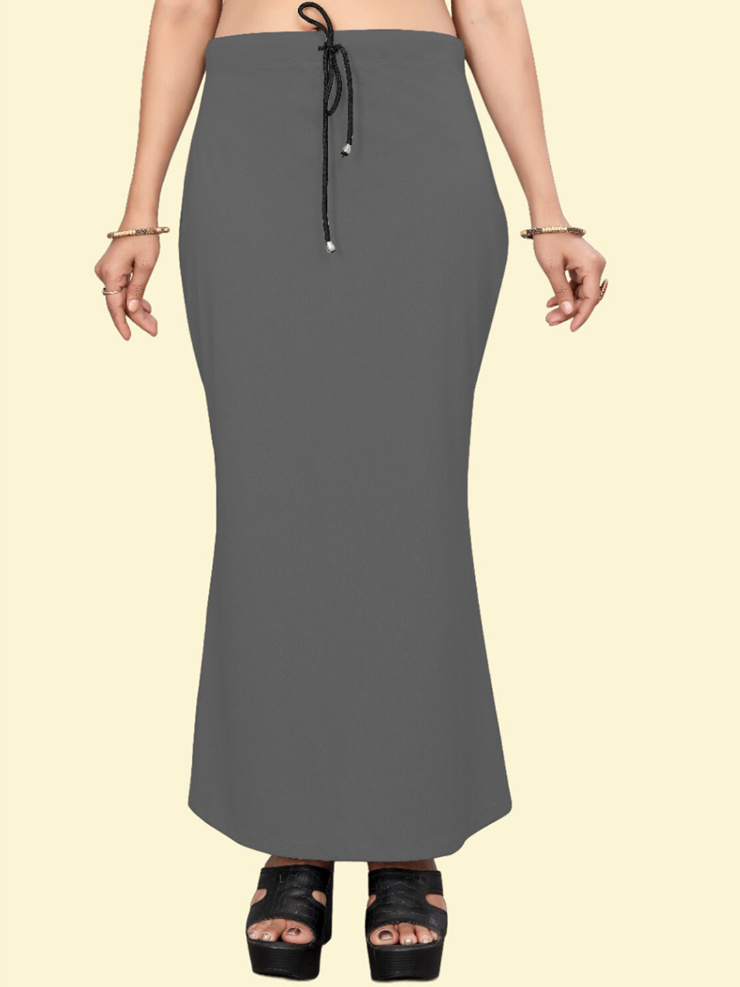 

Leeza Store Skin-Friendly Stretchable Saree Shapewear, Grey