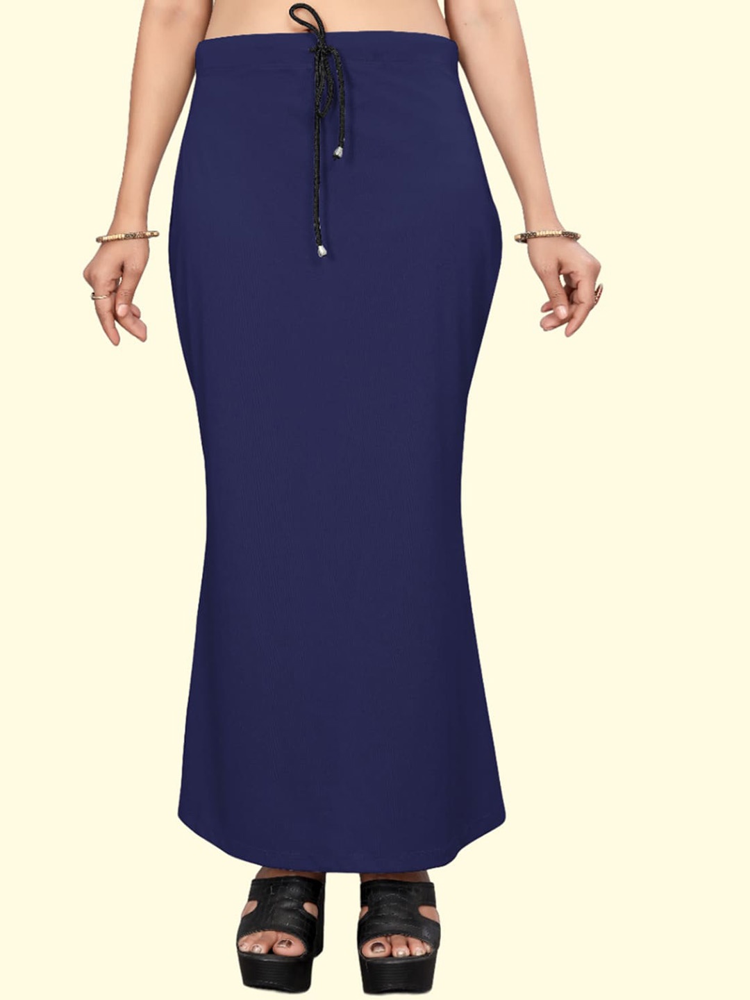 

Leeza Store Skin-Friendly Stretchable Saree Shapewear, Navy blue