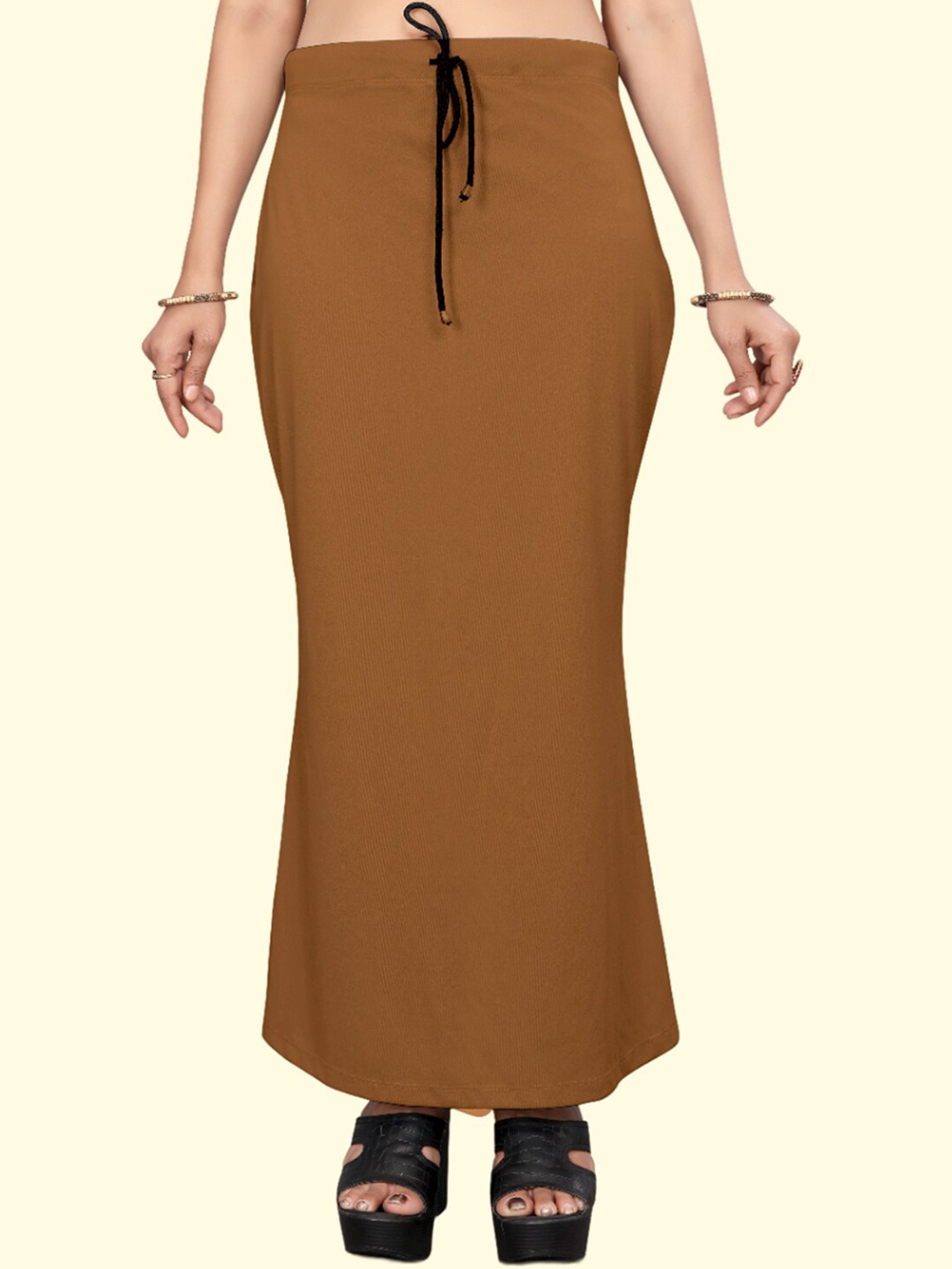 

Leeza Store Skin-Friendly Stretchable Saree Shapewear, Brown