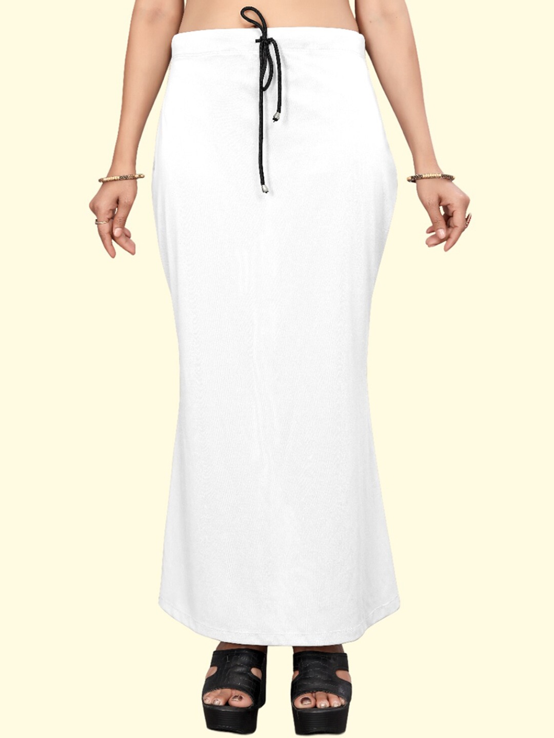 

Leeza Store Skin-Friendly Stretchable Saree Shapewear, White