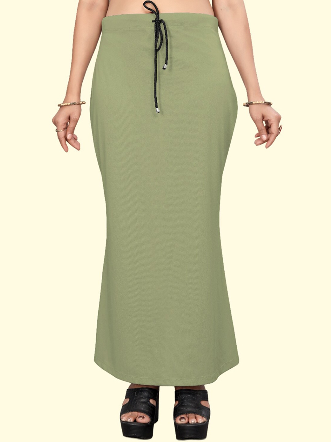 

Leeza Store Skin-Friendly Stretchable Saree Shapewear, Olive
