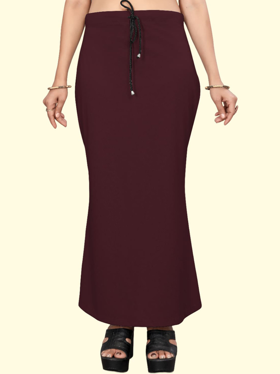 

Leeza Store Skin-Friendly Stretchable Saree Shapewear, Maroon