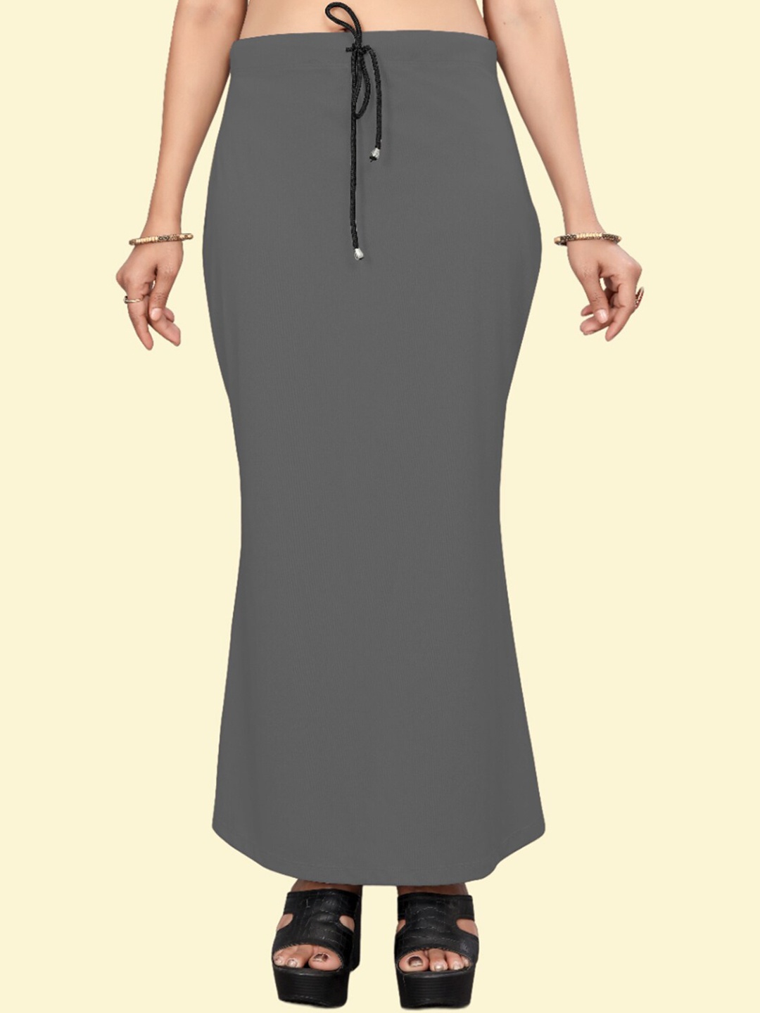 

Leeza Store Skin-Friendly Stretchable Saree Shapewear, Grey