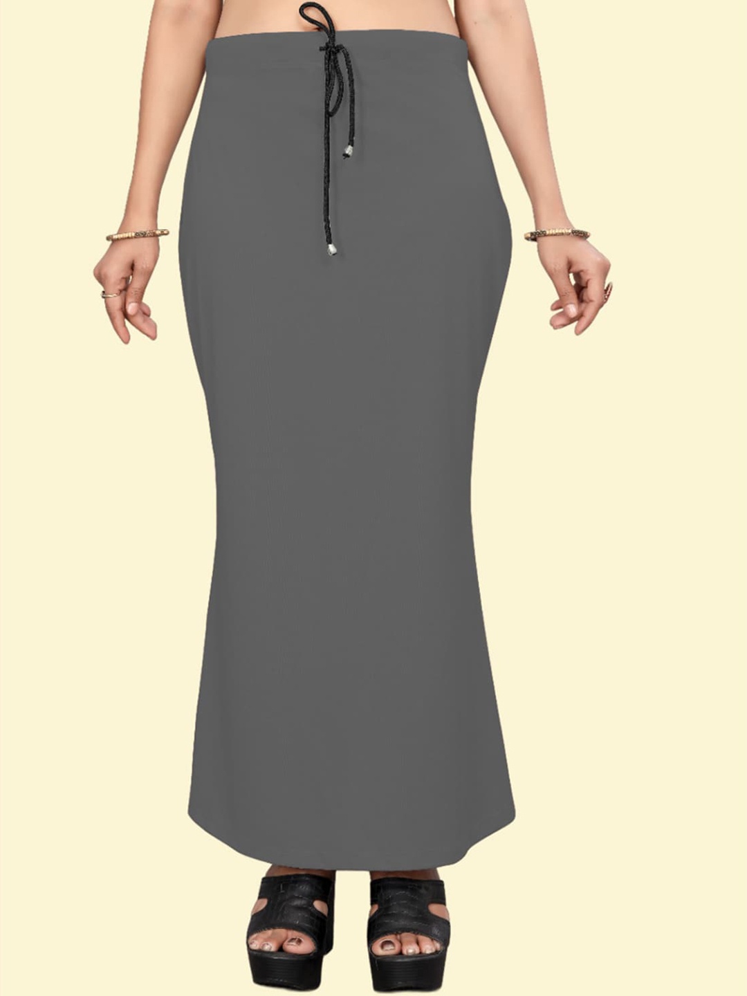 

Leeza Store Skin-Friendly Stretchable Saree Shapewear, Grey