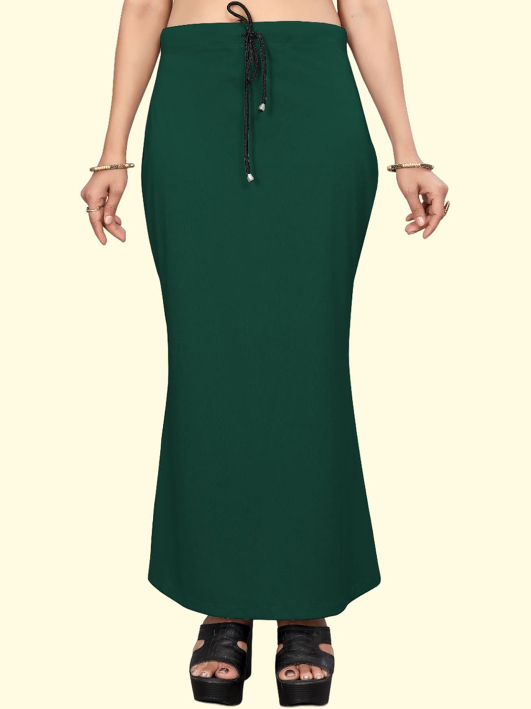 

Leeza Store Skin-Friendly Stretchable Saree Shapewear, Green