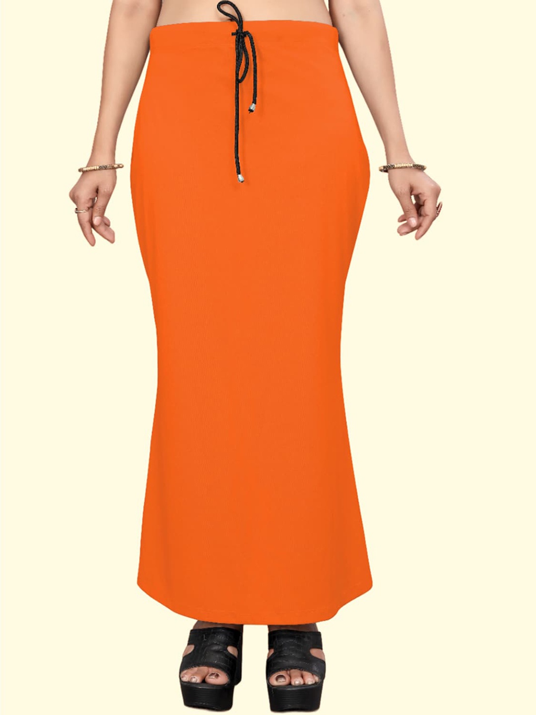 

Leeza Store Skin-Friendly Stretchable Saree Shapewear, Orange