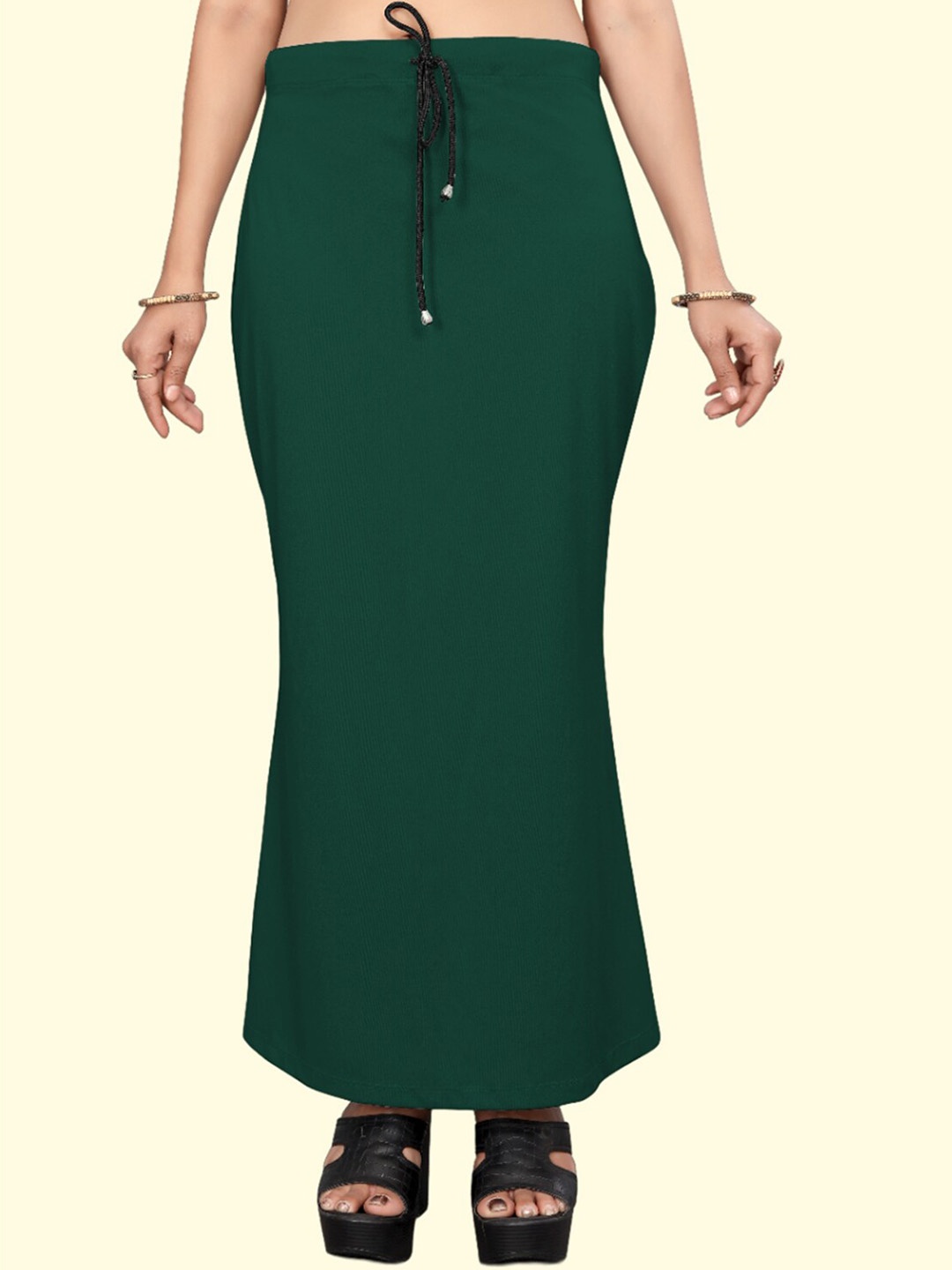 

Leeza Store Skin-Friendly Stretchable Saree Shapewear, Green