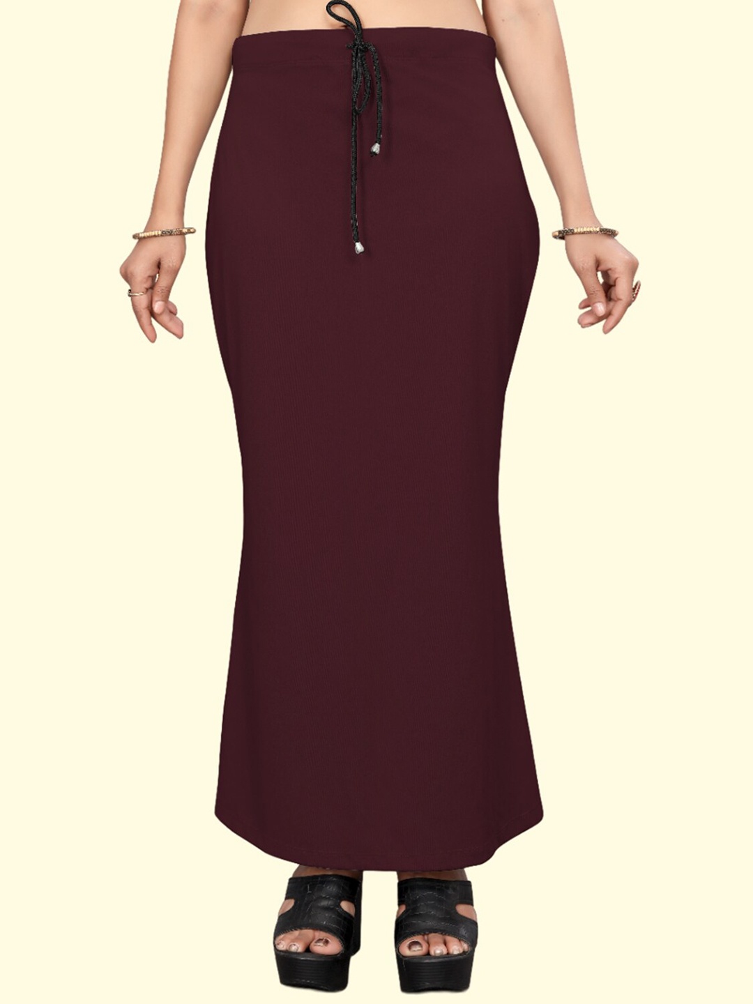 

Leeza Store Skin-Friendly Stretchable Saree Shapewear, Maroon
