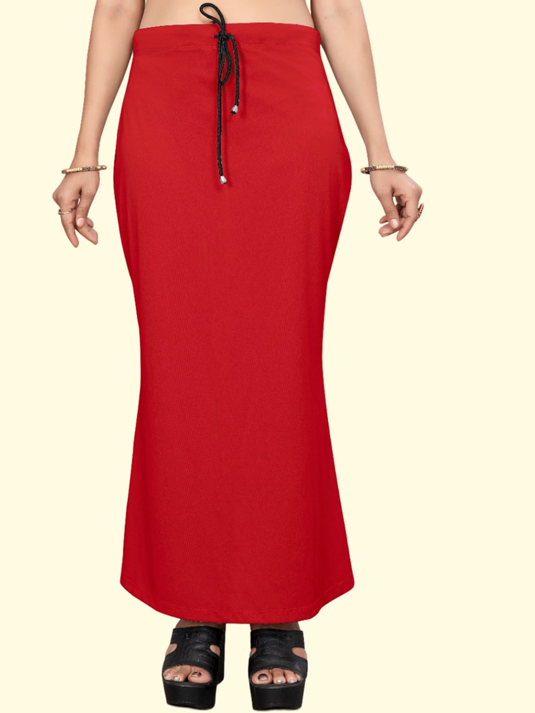 

Leeza Store Skin-Friendly Stretchable Saree Shapewear, Red