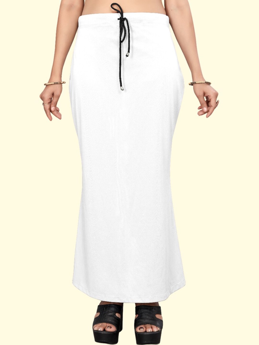 

Leeza Store Skin-Friendly Stretchable Saree Shapewear, White