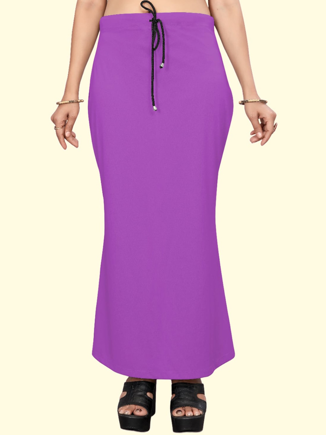

Leeza Store Skin-Friendly Stretchable Saree Shapewear, Purple