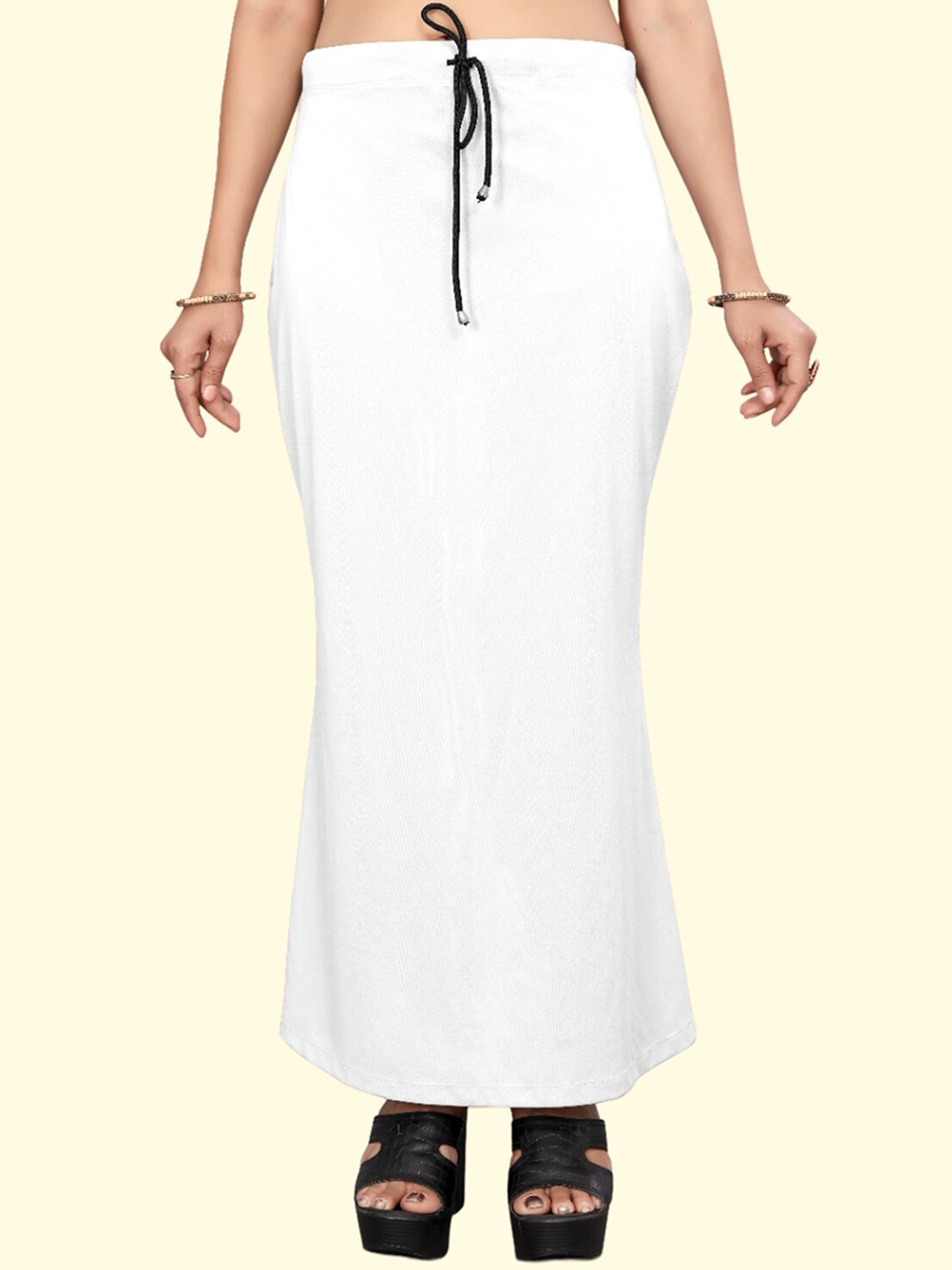 

Leeza Store Skin-Friendly Stretchable Saree Shapewear, White