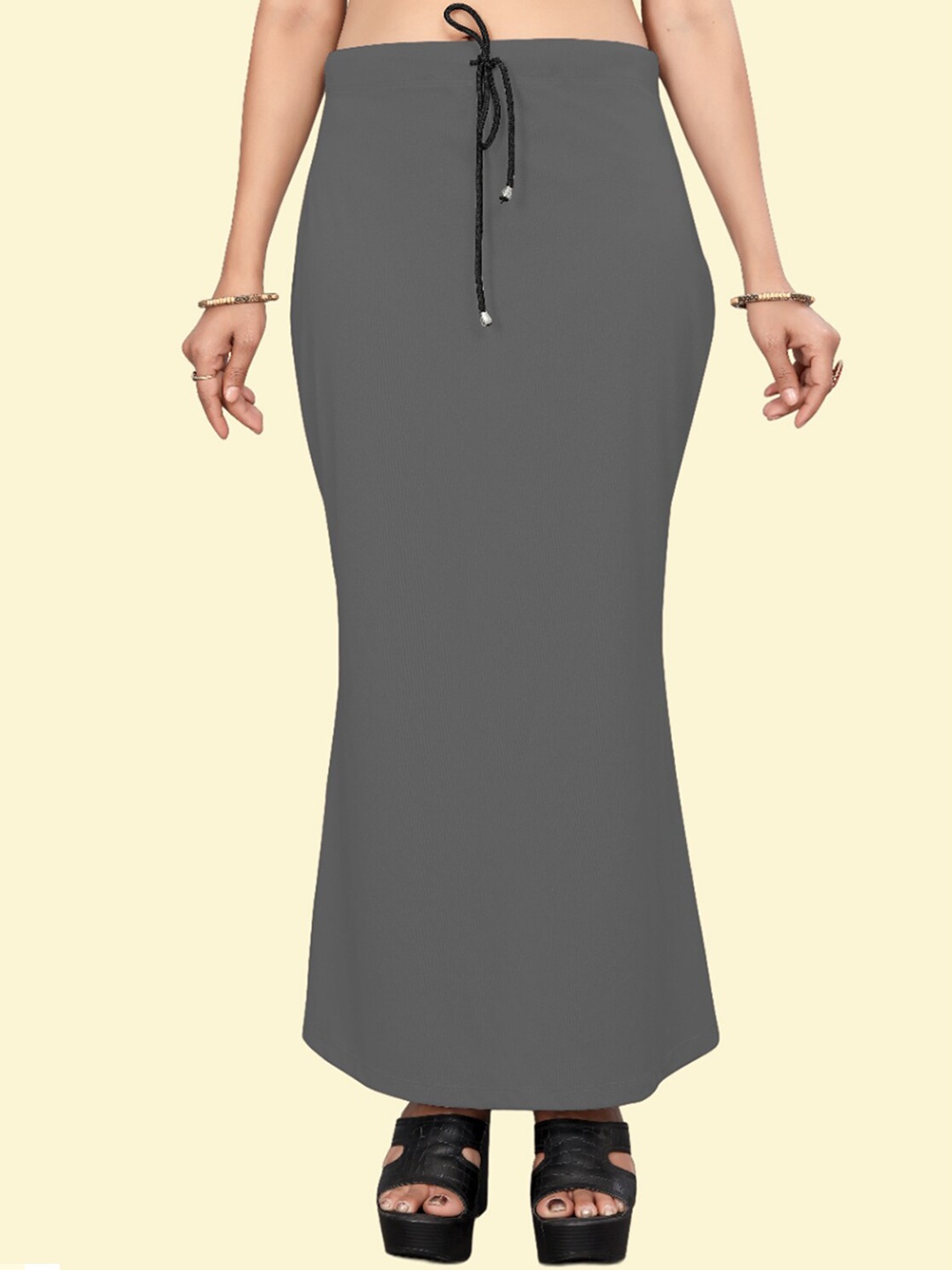 

Leeza Store Skin-Friendly Stretchable Saree Shapewear, Grey