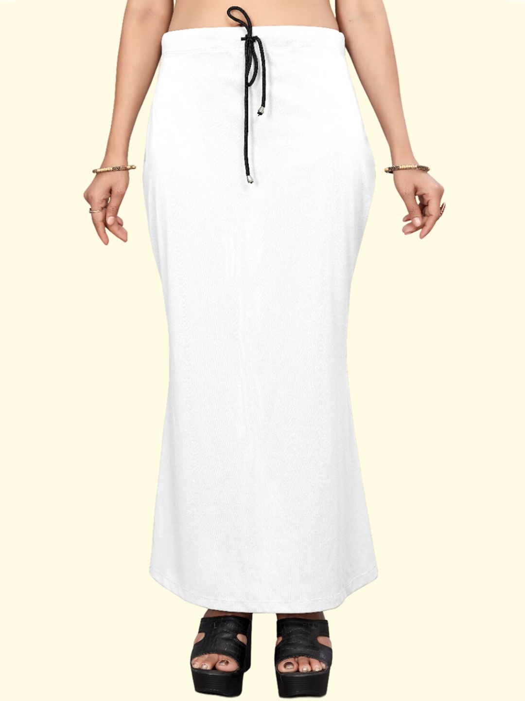 

Leeza Store Skin-Friendly Stretchable Saree Shapewear, White