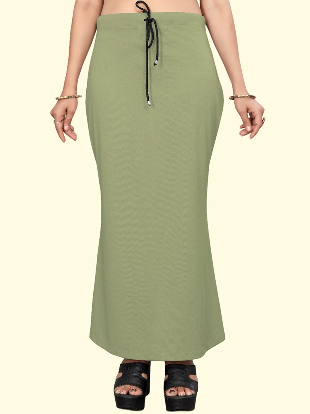 

Leeza Store Skin-Friendly Stretchable Saree Shapewear, Green