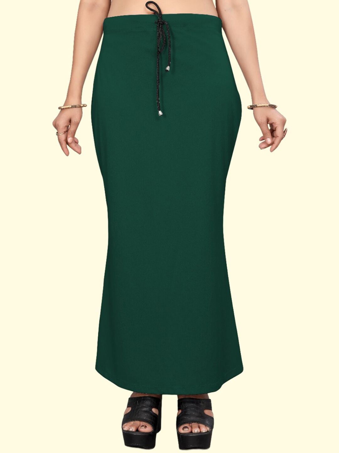 

Leeza Store Skin-Friendly Stretchable Saree Shapewear, Green