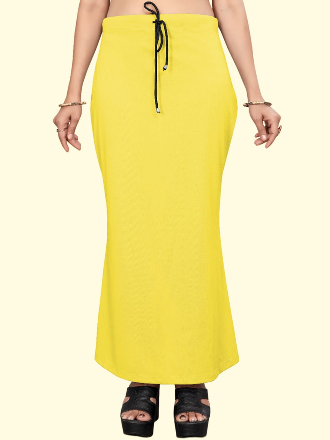 

Leeza Store Skin-Friendly Stretchable Saree Shapewear, Yellow