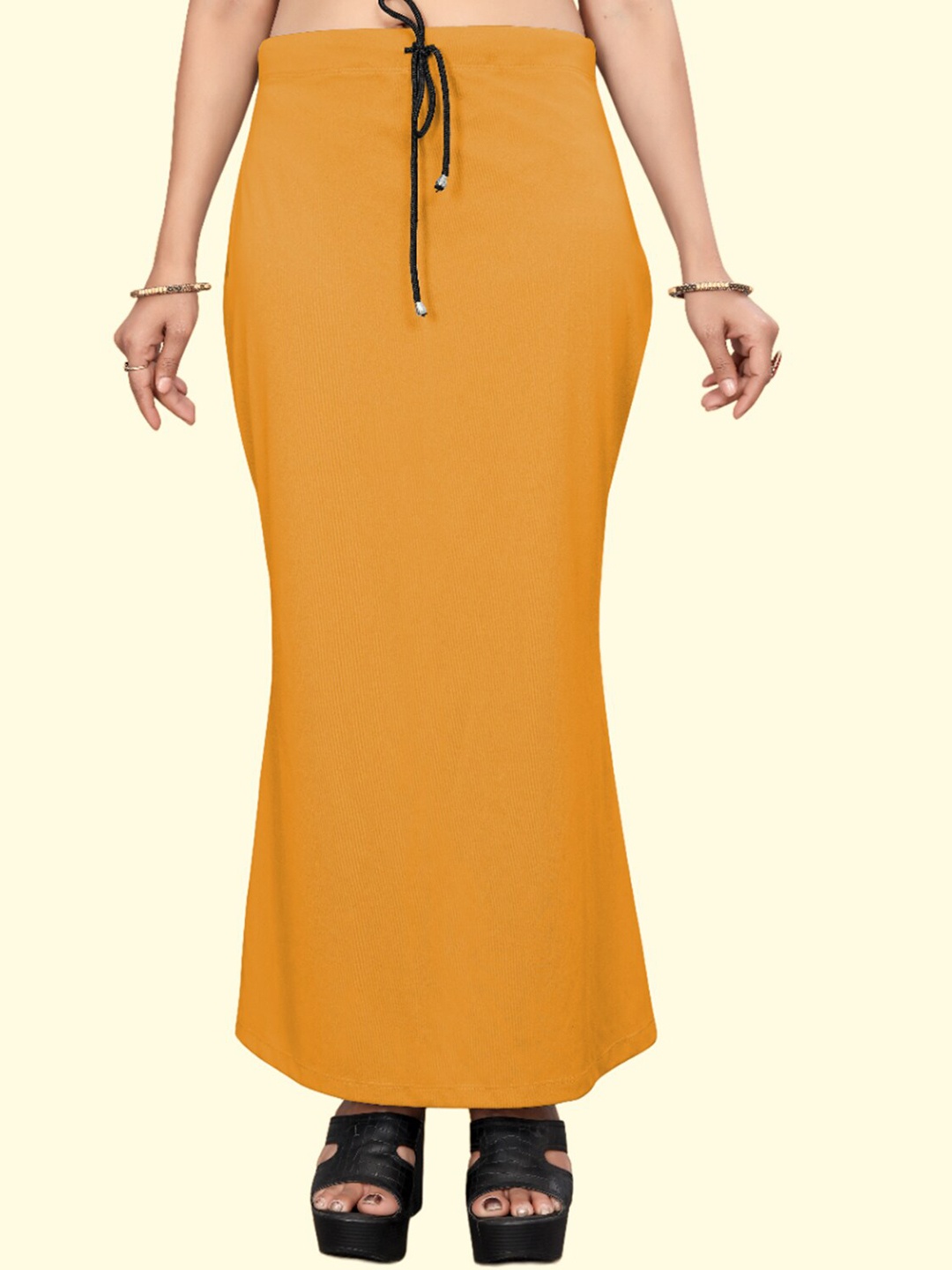 

Leeza Store Skin-Friendly Stretchable Saree Shapewear, Mustard