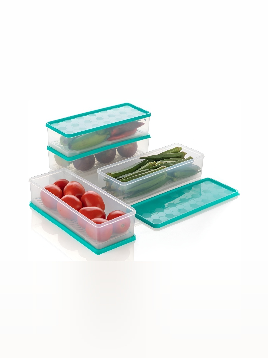 

STARKENDY Blue & Transparent 3 Pieces Food Containers 1.6 L