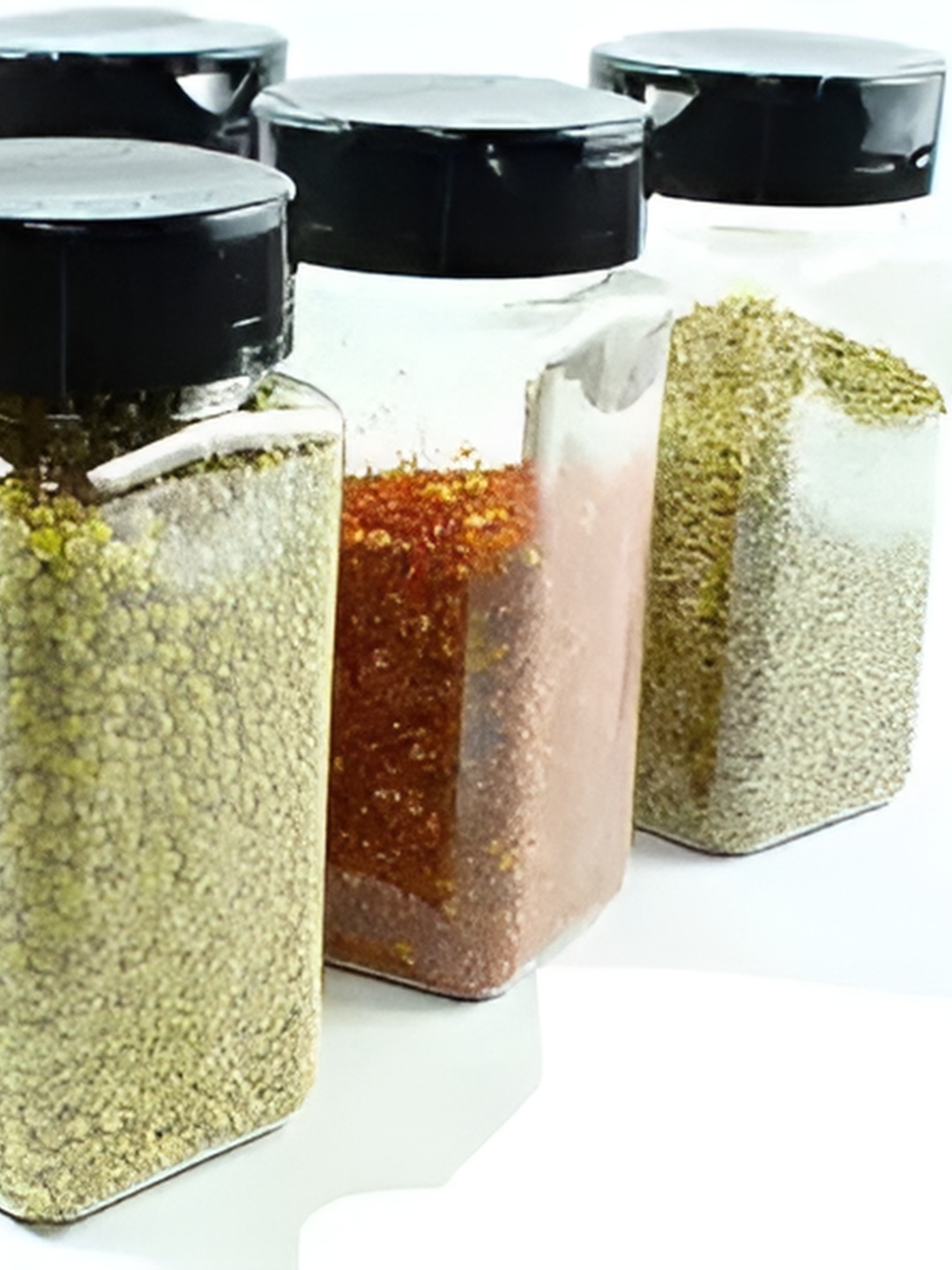 

STARKENDY Black & Transparent 6 Pieces Grocery Containers 120 ml