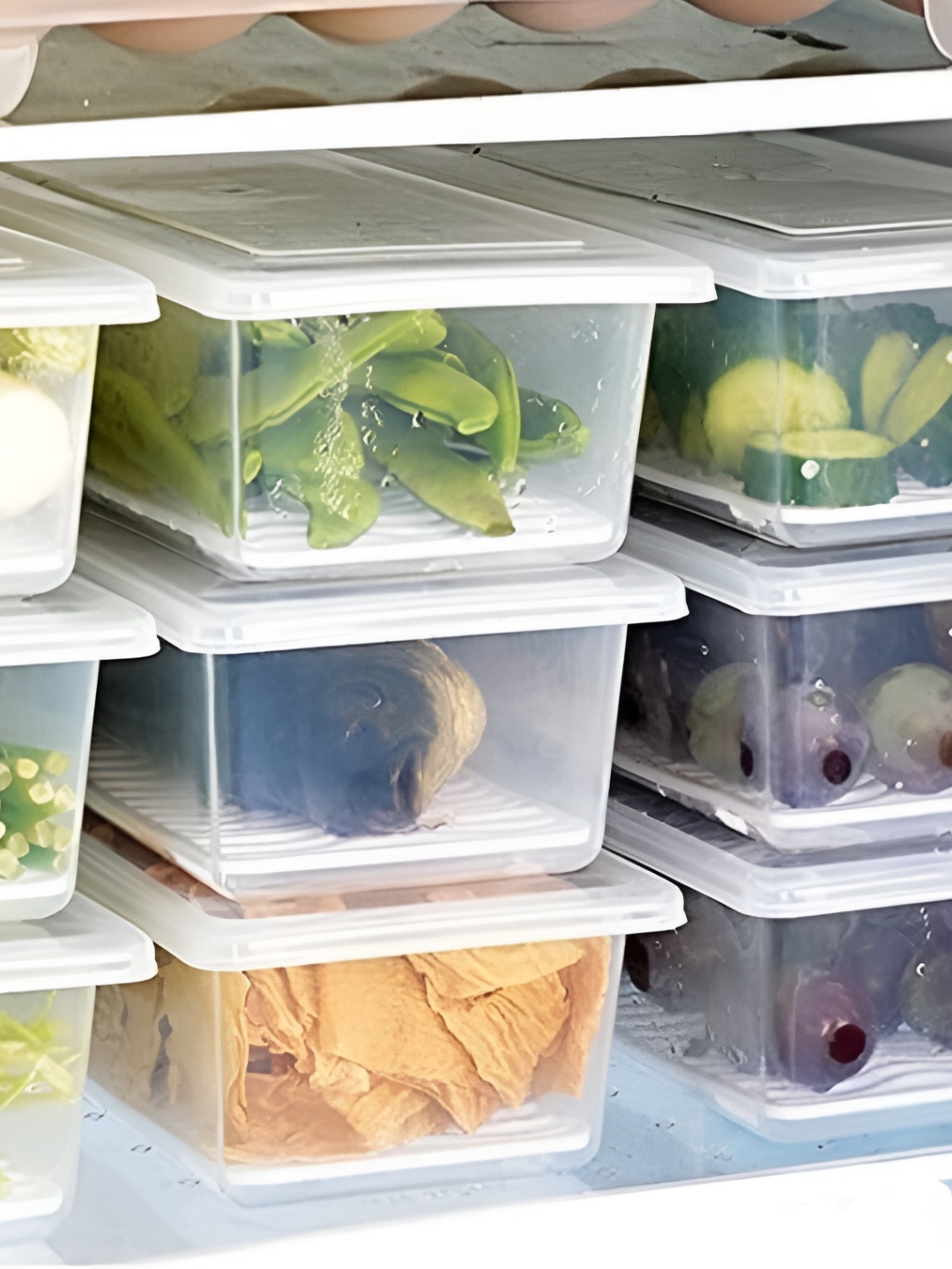 

STARKENDY Transparent 4 Pieces Refrigerator Safe Fridge Container 1.5 L Each