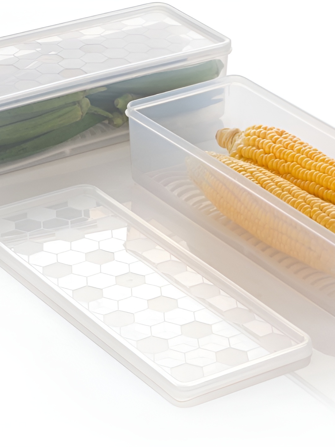 

STARKENDY Transparent 2 Pieces Fridge Containers 1.6 ltr each