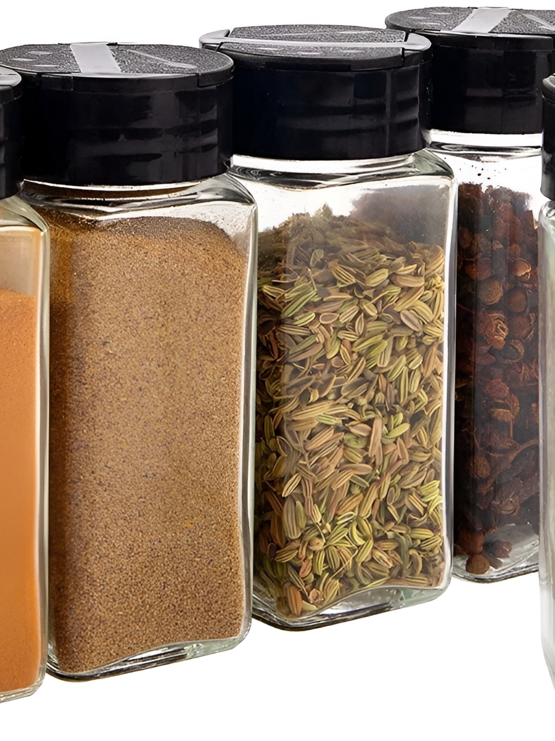

STARKENDY Transparent & Black 6 Pieces Food Container with Lid