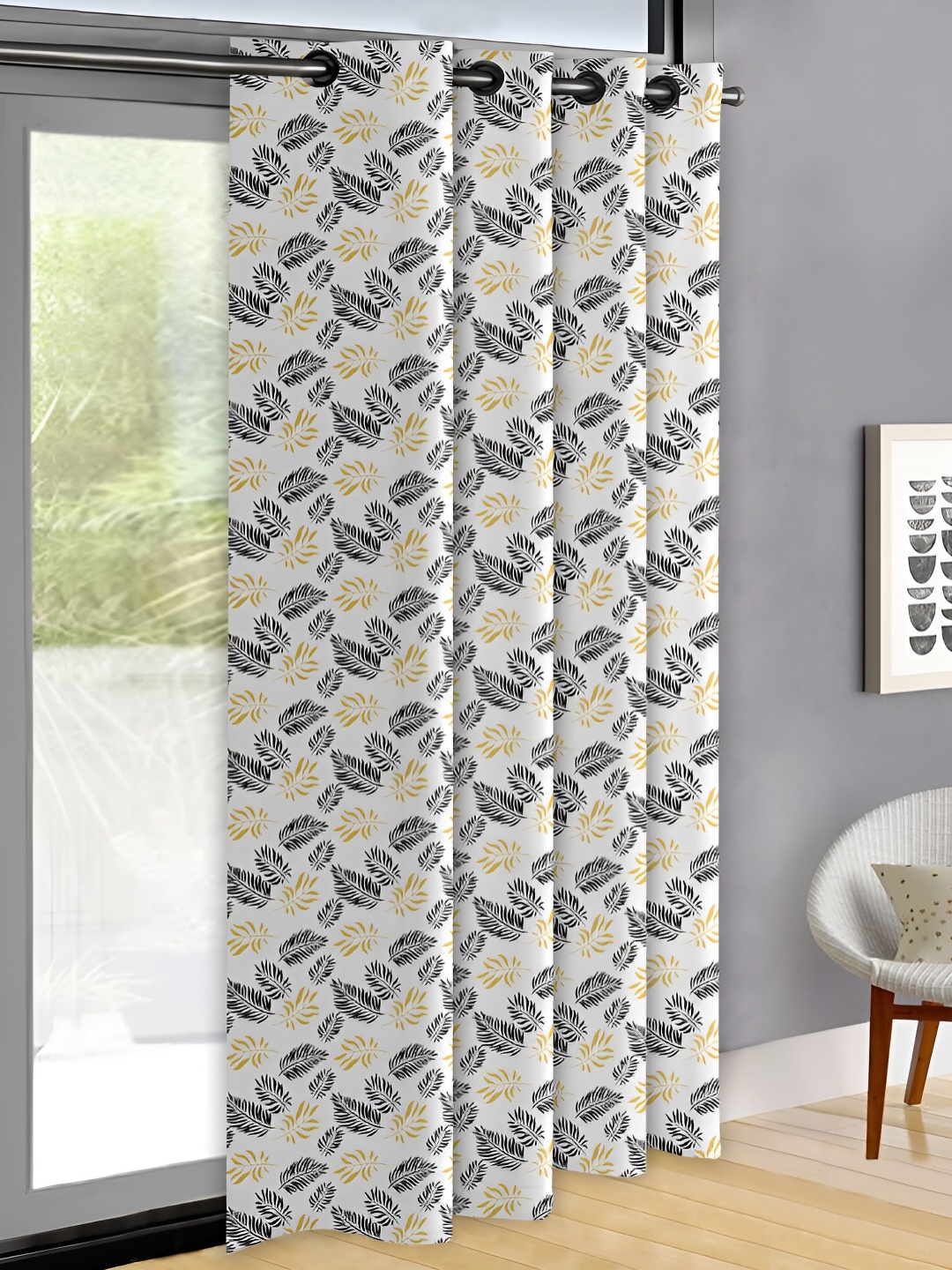 

OASIS Black & White Abstract Door Curtain