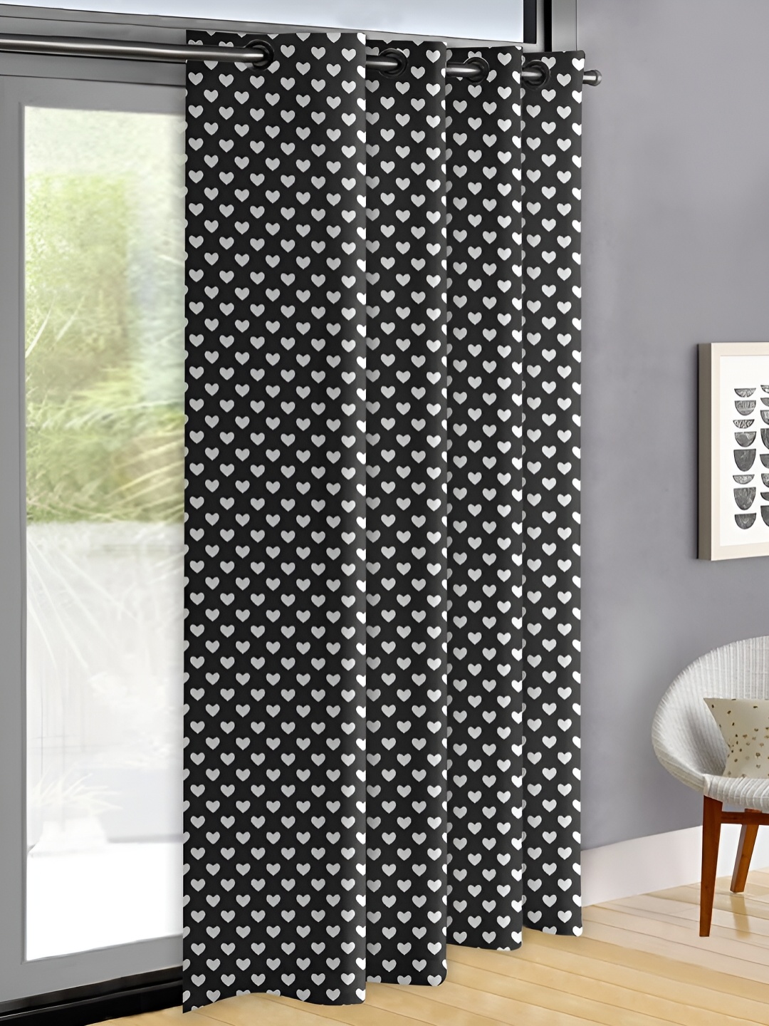 

OASIS Black & White Abstract Door Curtain