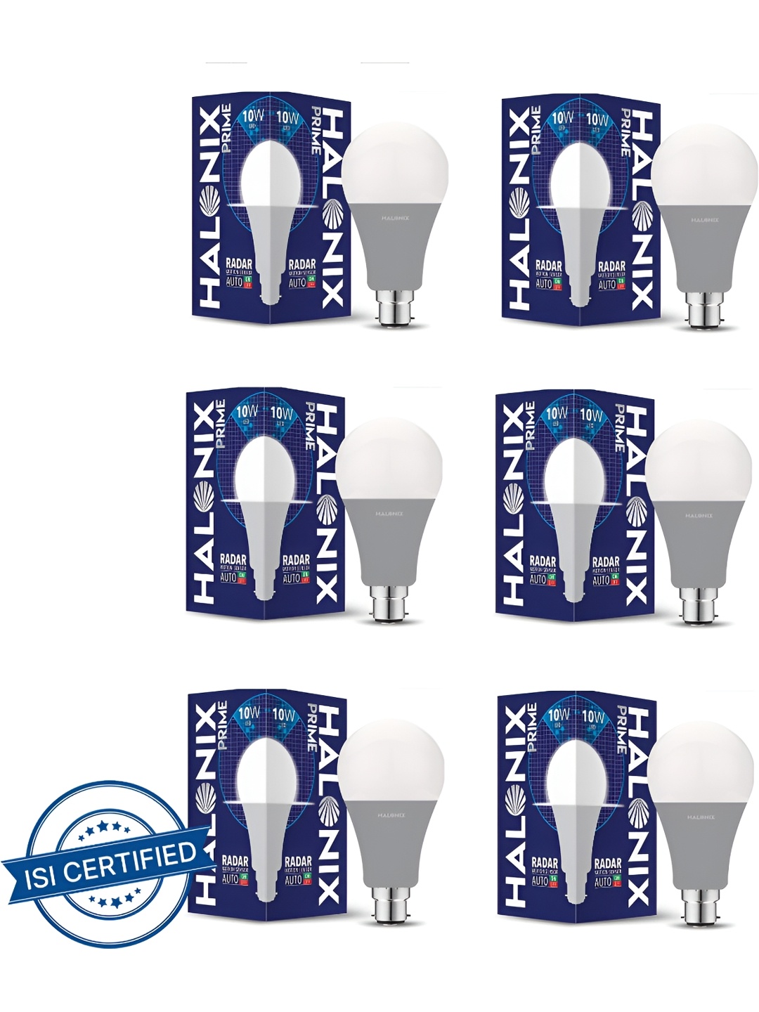 

Halonix White & Grey 4 Pieces Contemporary Bell Shaped Wall Lamps