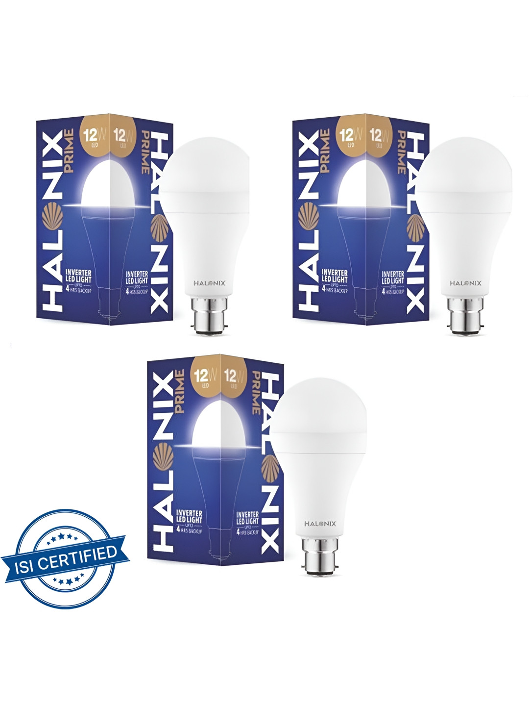 

Halonix White 3 Pieces Contemporary Bell Shaped Wall Lamps