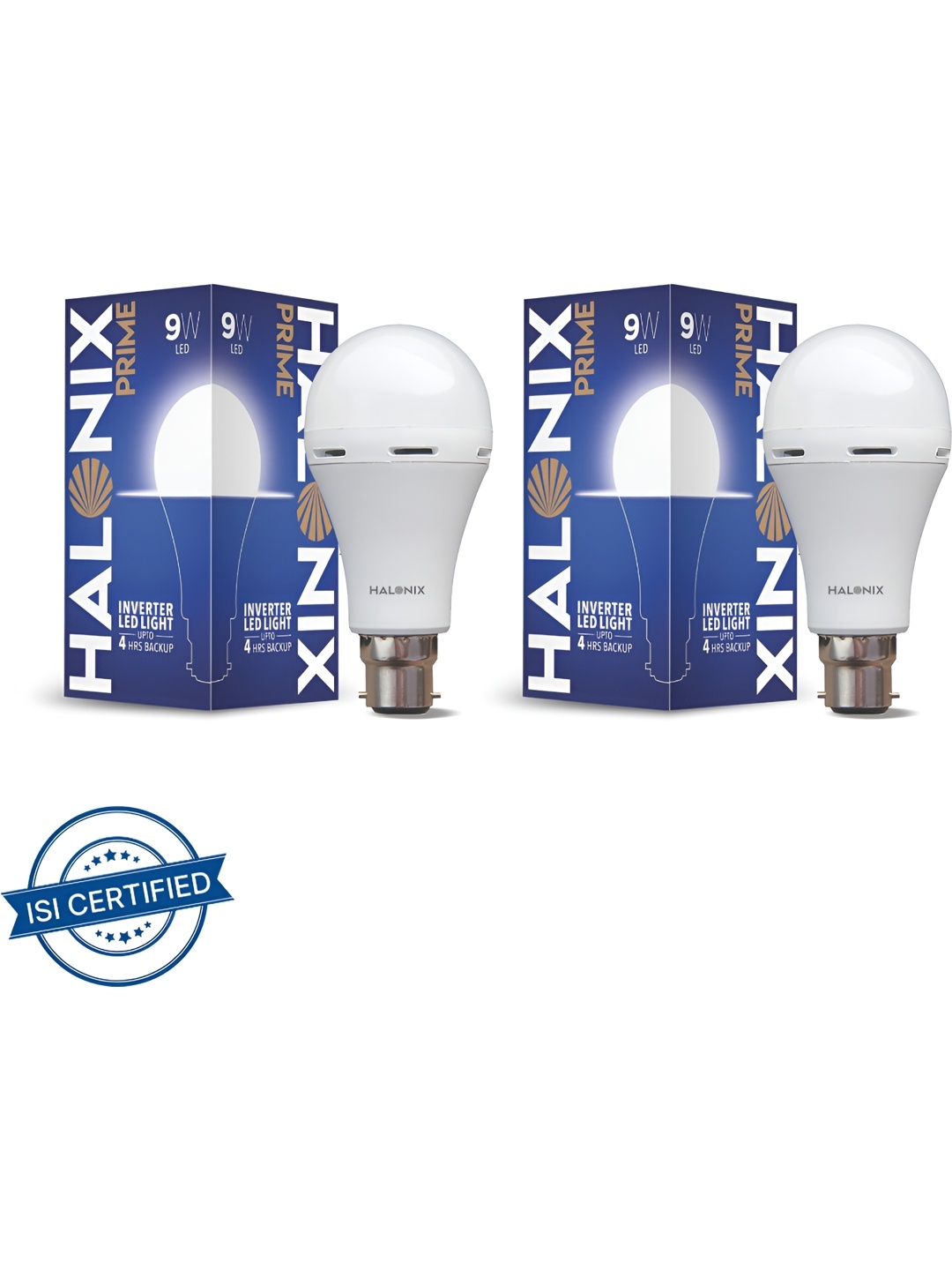 

Halonix Prime White & Silver Toned 2 Pieces 9W Inverter Ceiling Blub