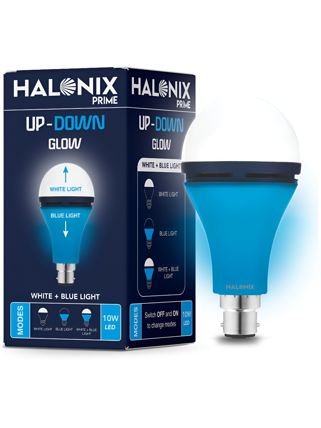 

Halonix Up Down Glow White & Blue Ceiling Blub