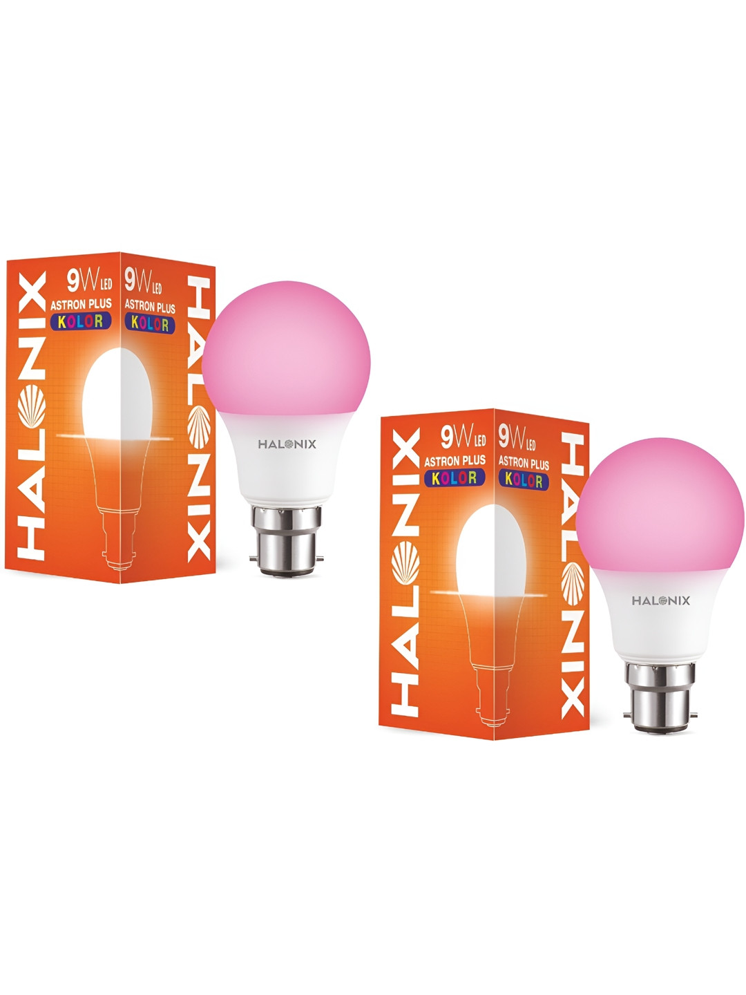 

Halonix Kolor 2 Pieces Pink & White Ceiling Bulbs