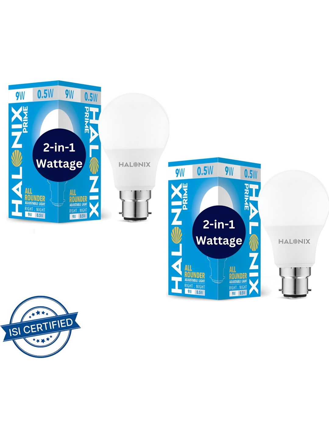 

Halonix Prime 2 Pieces White Ceiling Bulbs