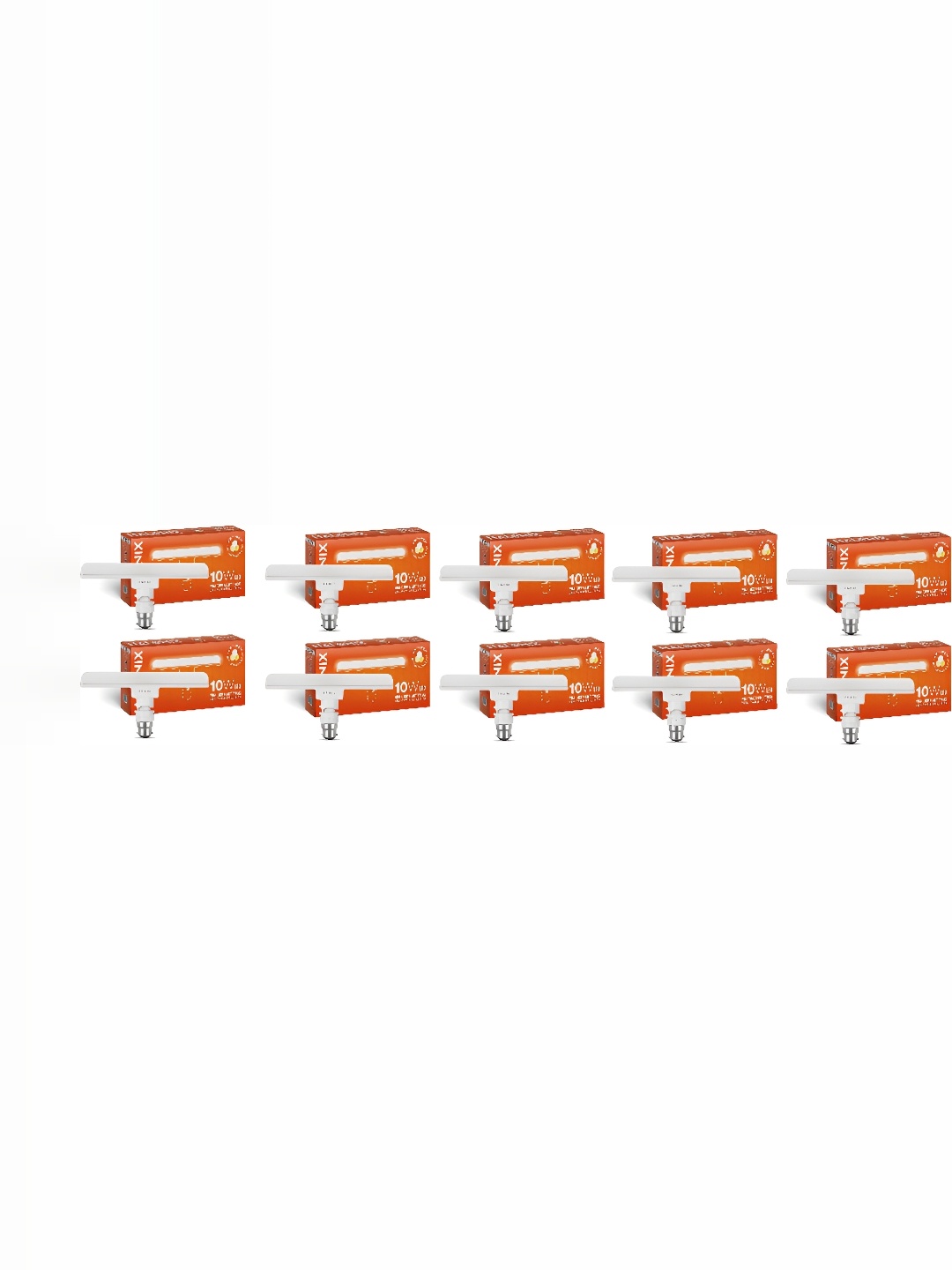 

Halonix Prime 10 Pieces White T Shape Ceiling Bulbs