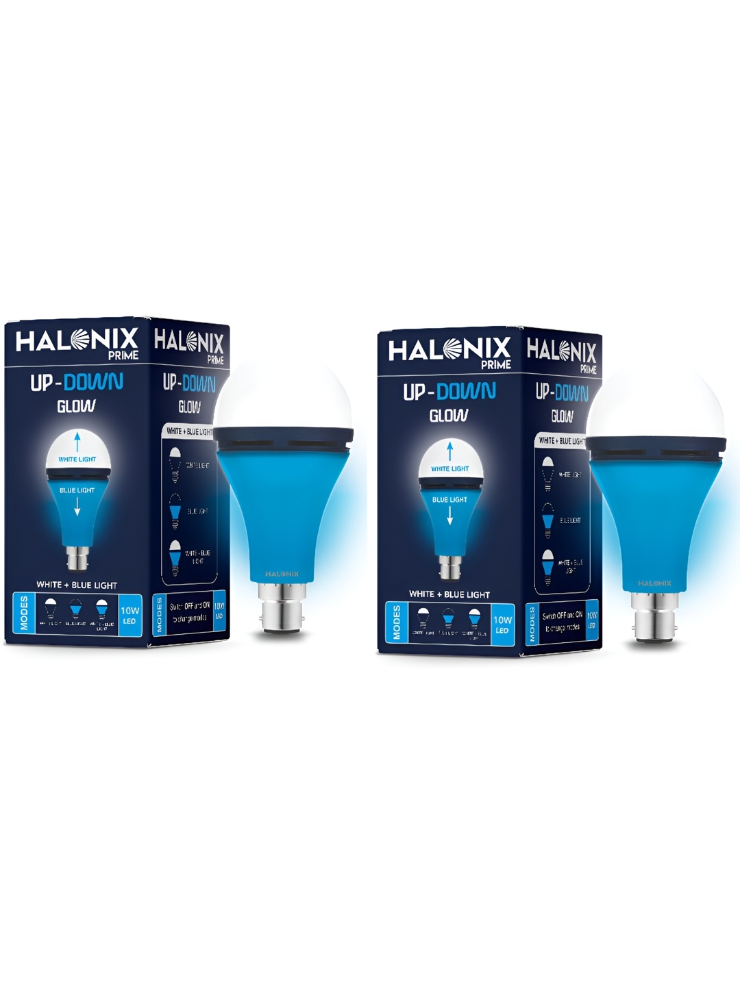 

Halonix UP Down Glow White & Blue 2 Pieces Decorative Bulbs