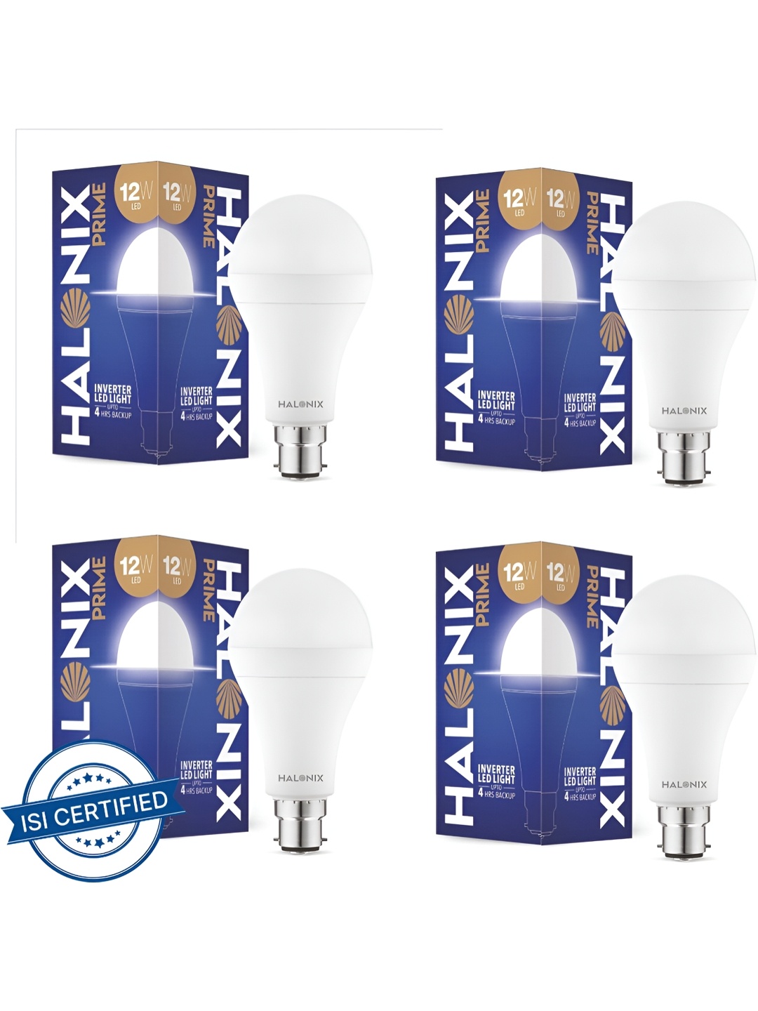 

Halonix White 4 Pieces Contemporary Bell Shaped Wall Lamps