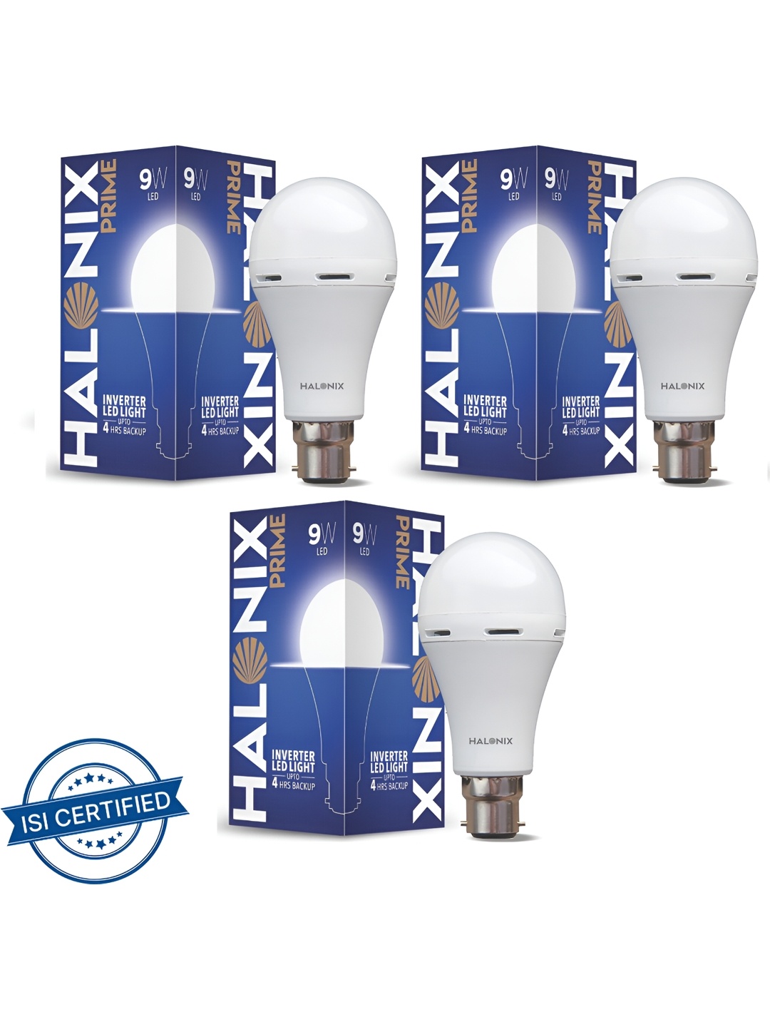 

Halonix White 3 Pieces Contemporary Bell Shaped Wall Lamps