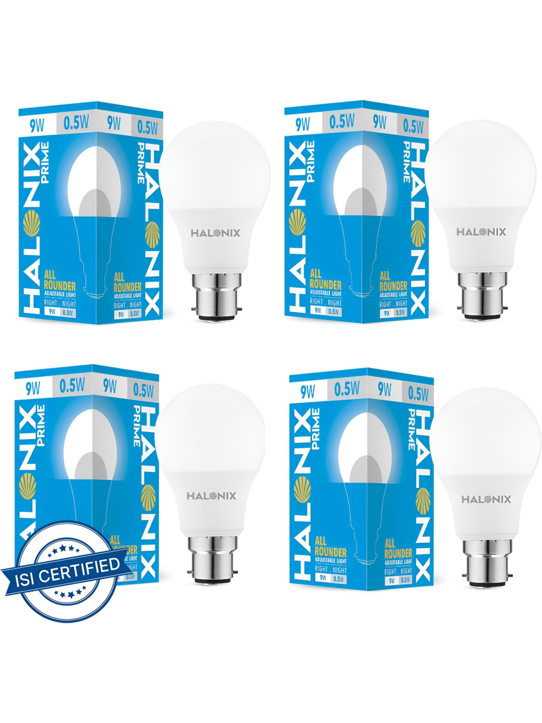

Halonix White 4 Pieces Contemporary Bell Shaped Wall Lamps