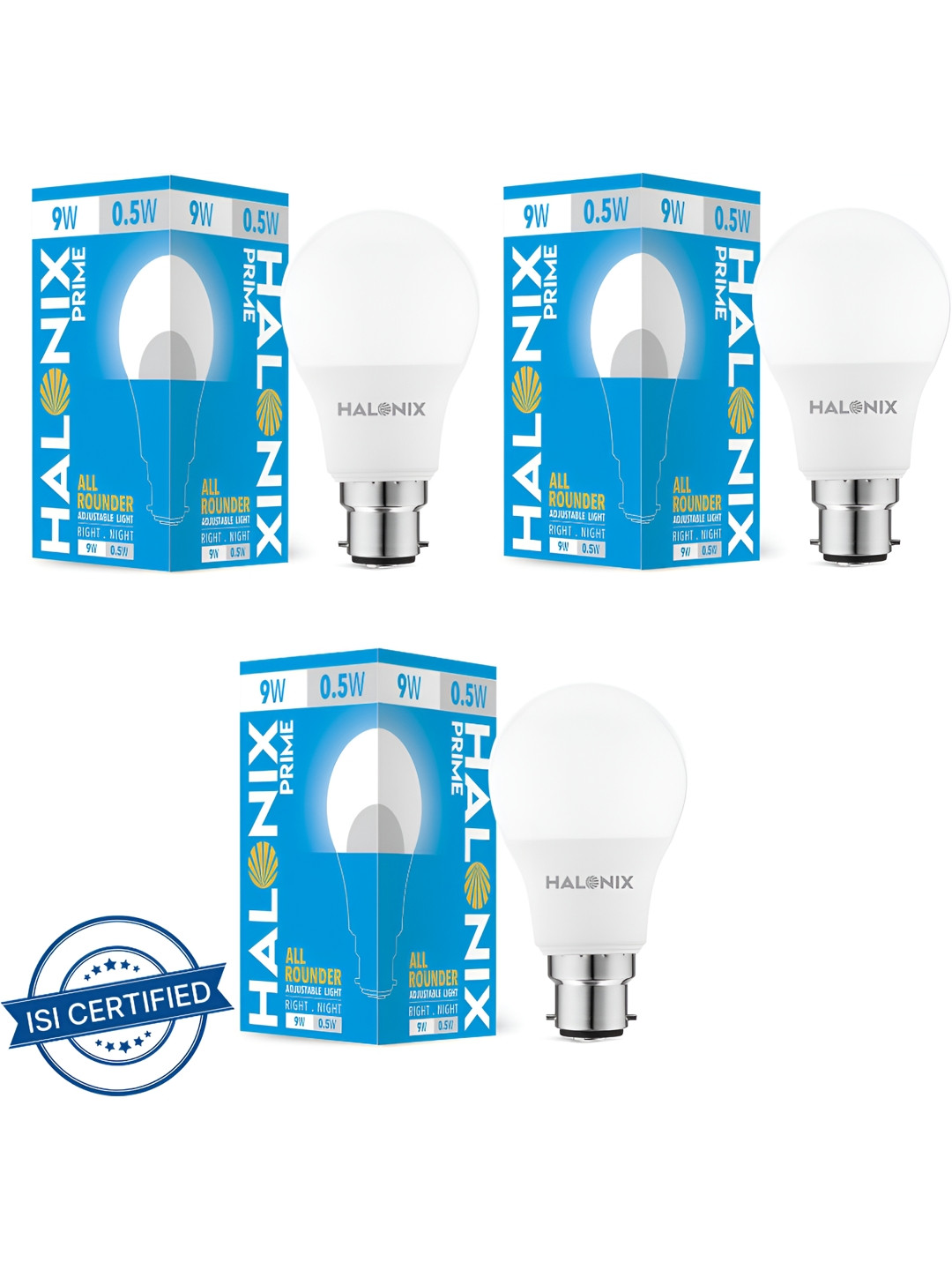 

Halonix White 3 Pieces Contemporary Bell Shaped Wall Lamps