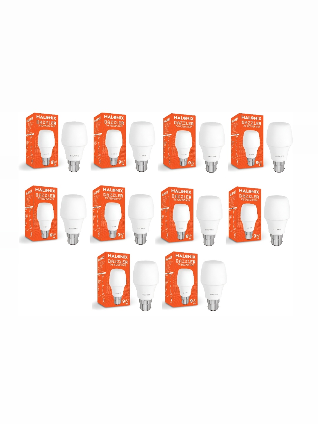 

Halonix White 10 Pieces Contemporary Bell Shaped Wall Lamps