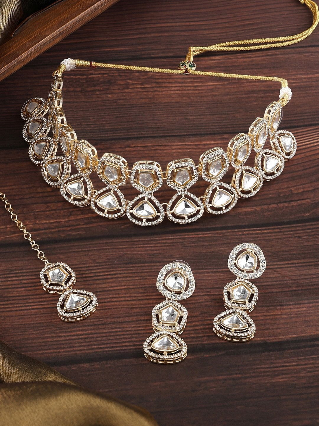 

AMI Gold-Plated AD-Studded Jewellery Set