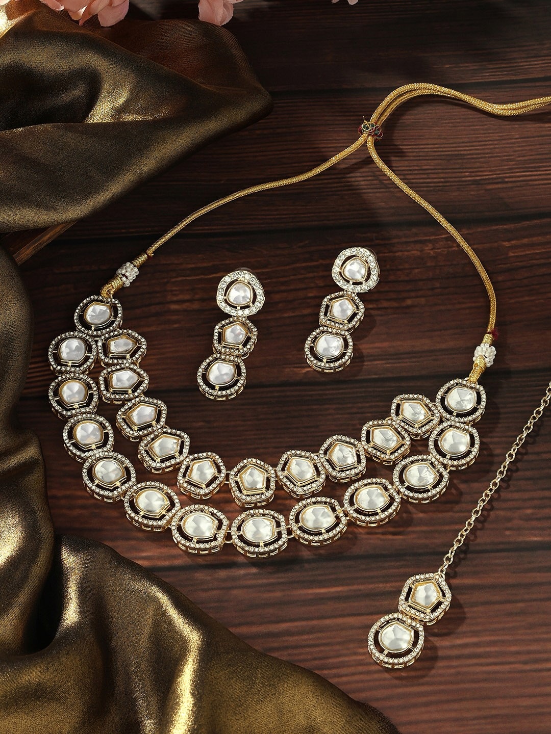 

AMI Gold-Plated AD-Studded Jewellery Set