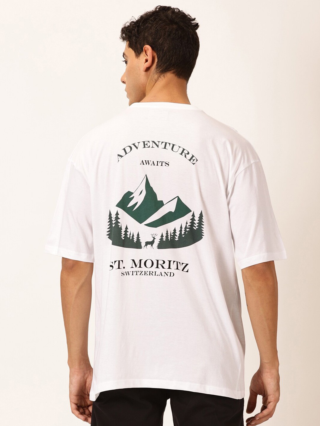 

Thomas Scott Round Neck Typography Cotton Oversized T-shirt, White