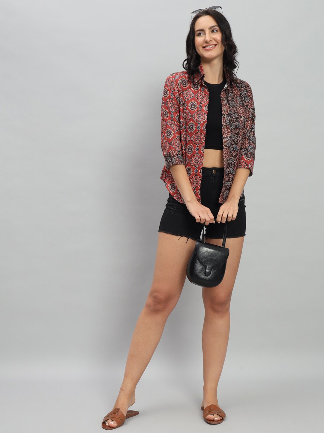 

BAESD Standard Ethnic Motifs Printed Casual Shirt, Red