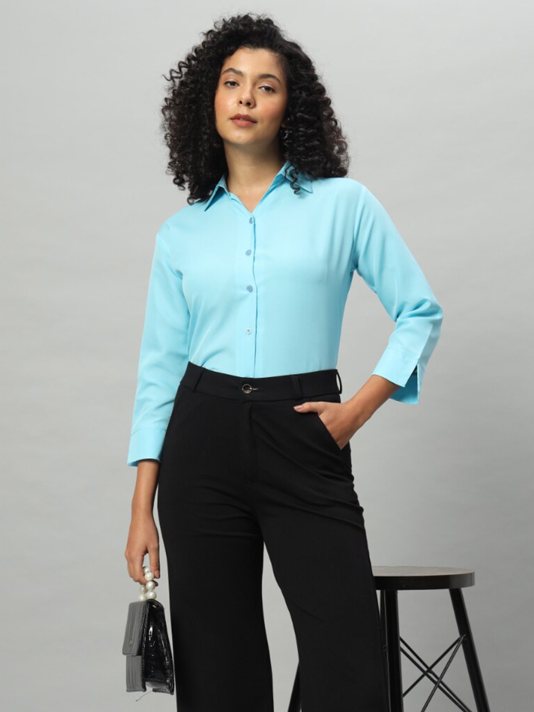 

Funday Fashion Regular Fit Spread Collar Casual Shirt, Blue